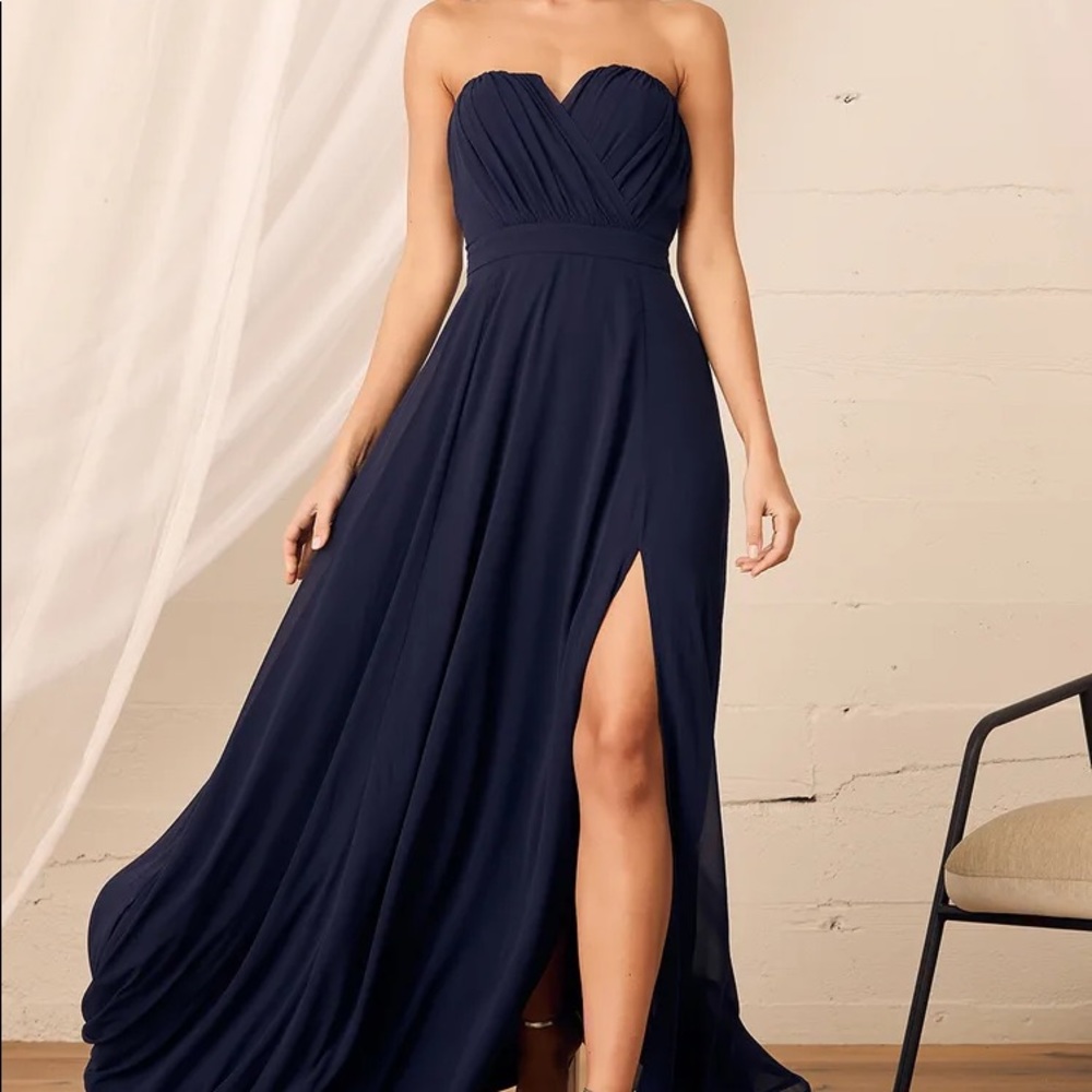 Lulu’s Navy Blue Maxi Dress